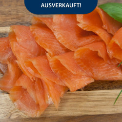 Lachsforellenfilet in Scheiben, kaltgeräuchert