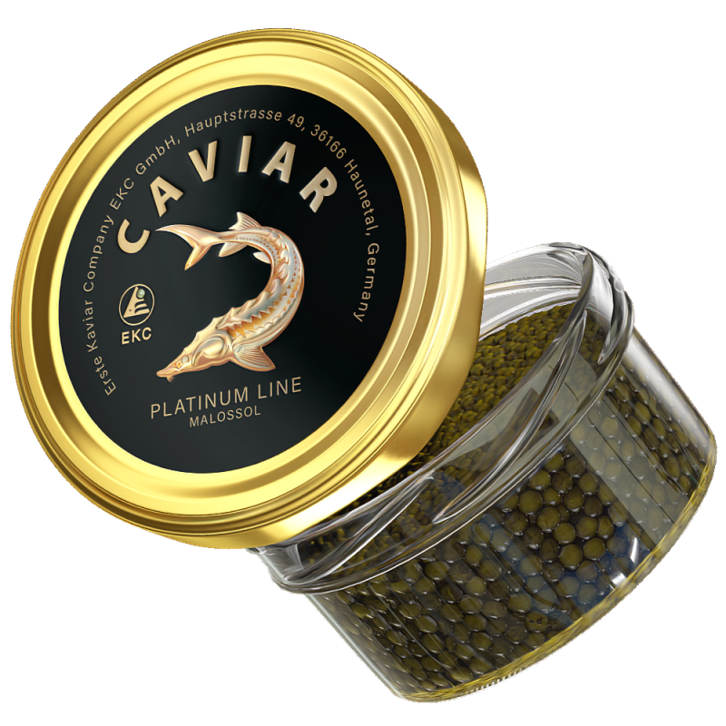 Sturgeon caviar «PLATINUM LINE» 50/100g Glass, picture 4