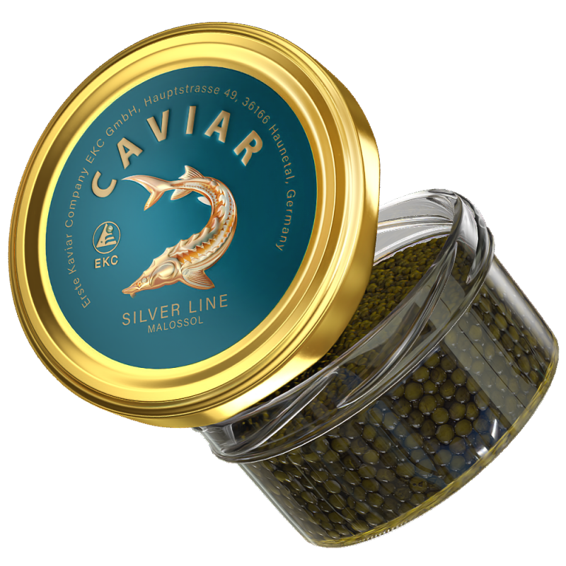 Sturgeon caviar «SILVER LINE» 50/100g Glass, picture 4