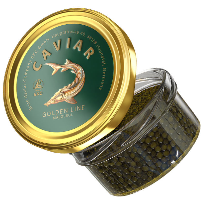 Sturgeon caviar «GOLDEN LINE» 50/100g Glass, picture 4