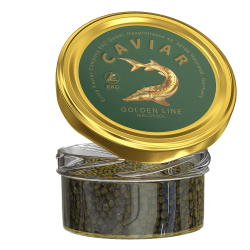 Sturgeon caviar «GOLDEN LINE» 50/100g Glass, picture 5