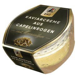 [not available] Caviar cream from capelin roe with seaweed salad