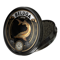 Sturgeon caviar Beluga can