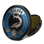 Kaluga Kaviar Set – geöffnete Dose mit Kaviar