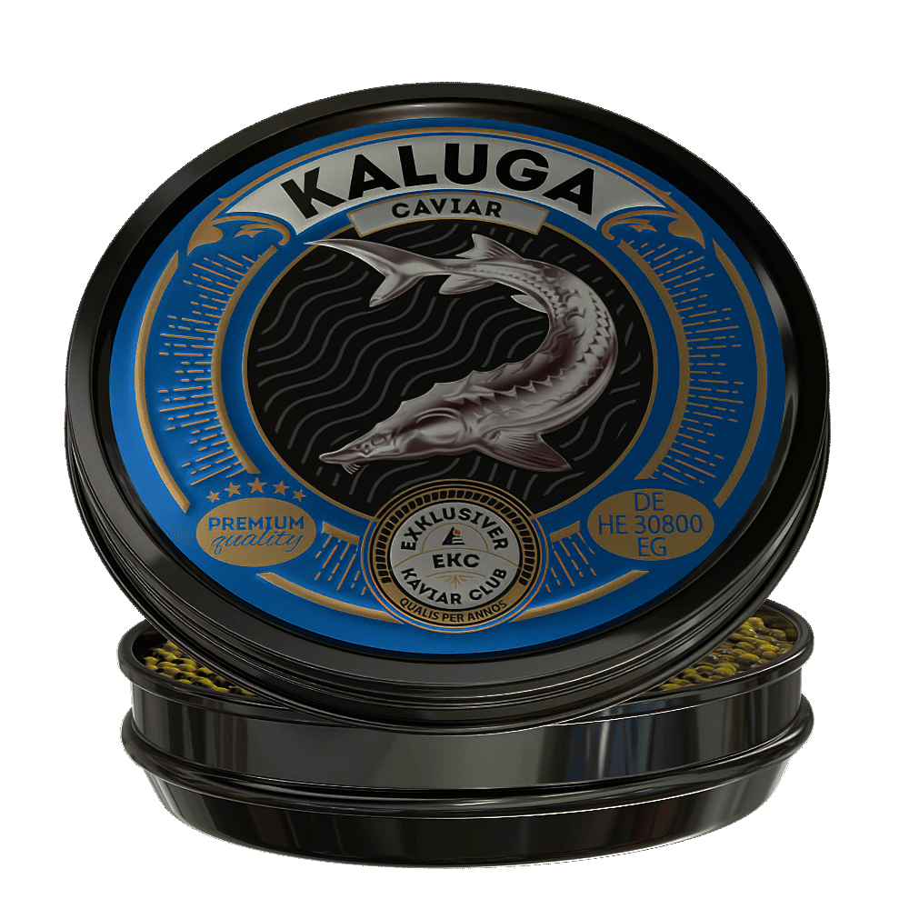 Kaluga Kaviar Set – zwei Dosen gestapelt