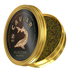 Störkaviar «SELECTION» 500g – geöffnete Dose mit Kaviar