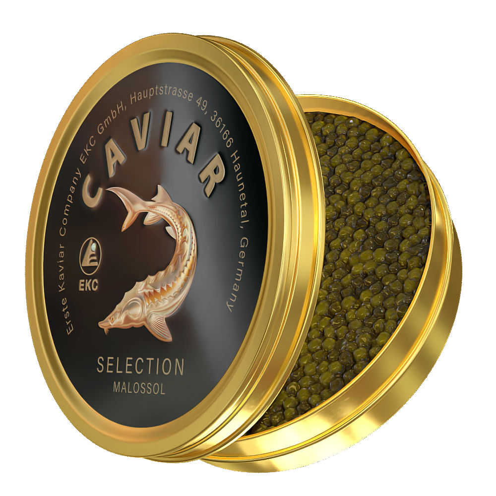 Störkaviar «SELECTION» 500g – geöffnete Dose mit Kaviar