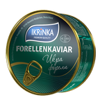 Forellenkaviar Set 19 x 95g – Dose Deckelansicht IKRiNKA Logo