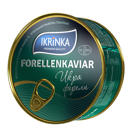 Forellenkaviar Set 3 x 300g – Dose Frontalansicht