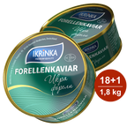 Forellenkaviar Set 19 x 95g – zwei Dosen mit 18+1 Aktionsetikett