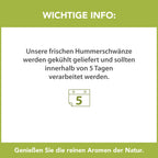 Hummerschwänze – Hinweis zur Kühllieferung und Frische