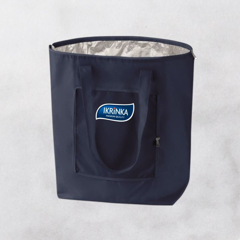 Kühltasche – geöffnet mit isolierender Innenseite