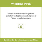 Hummer gekocht – Hinweis zur Kühllieferung und Frische