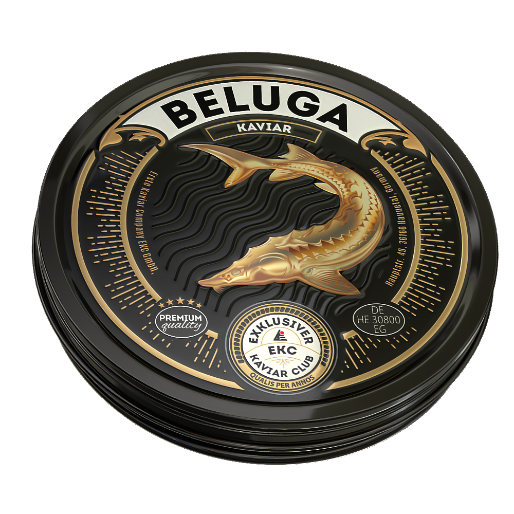 Beluga Kaviar 500g in der Dose – Frontalansicht