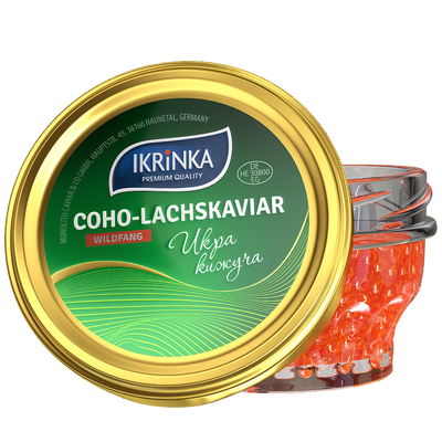 Coho Lachskaviar «Classic» 100g im Glas – Deckelansicht