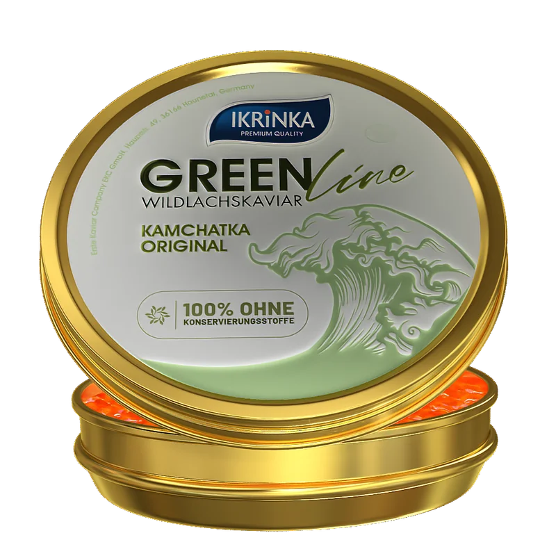 Gorbusha Lachskaviar «GreenLine» – Dose Deckelansicht