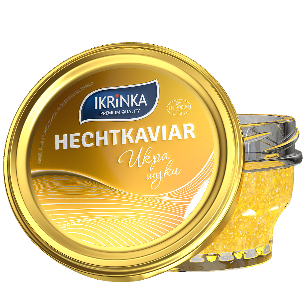 Hechtkaviar 100g im Glas – Deckelansicht