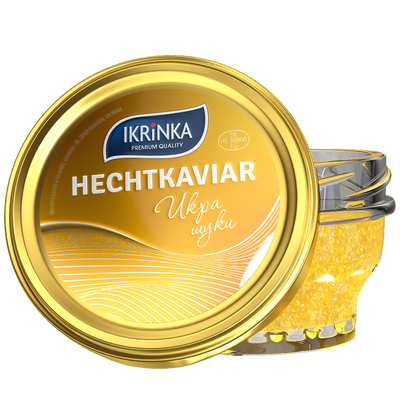 Hechtkaviar 100g im Glas – Deckelansicht