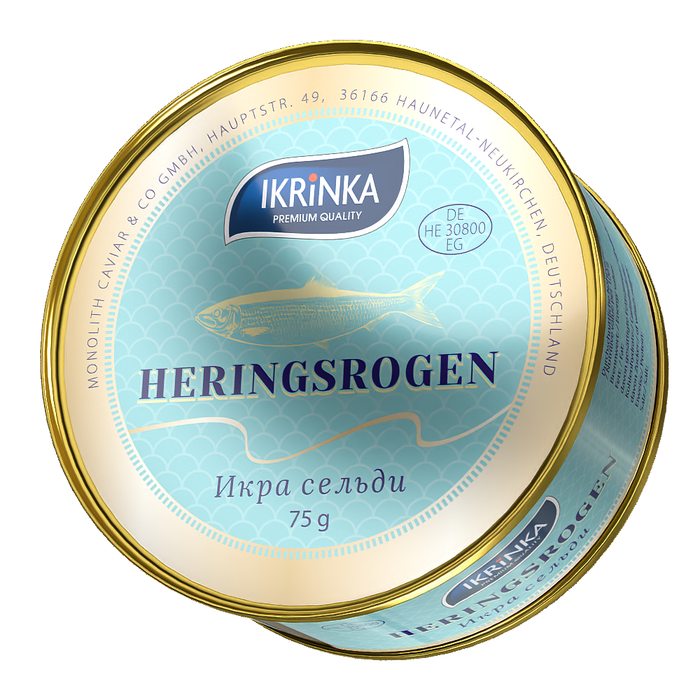 Heringsrogen 75g in der Dose mit IKRiNKA Deckel