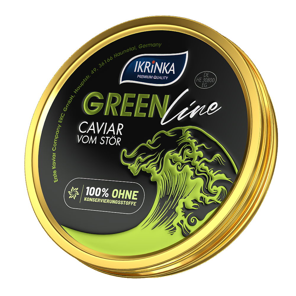 Störkaviar «GreenLine» 100g – Dose von oben