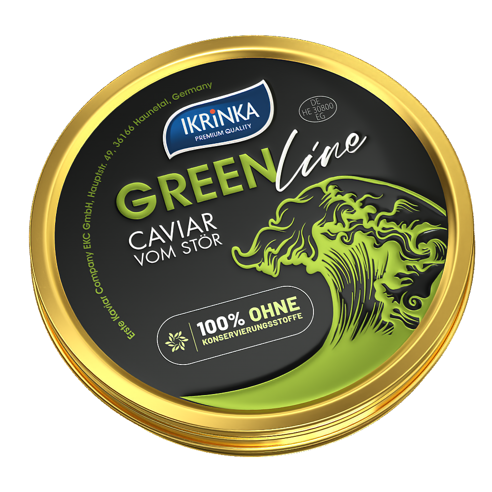 Störkaviar «GreenLine» 250g – Dose Deckelansicht