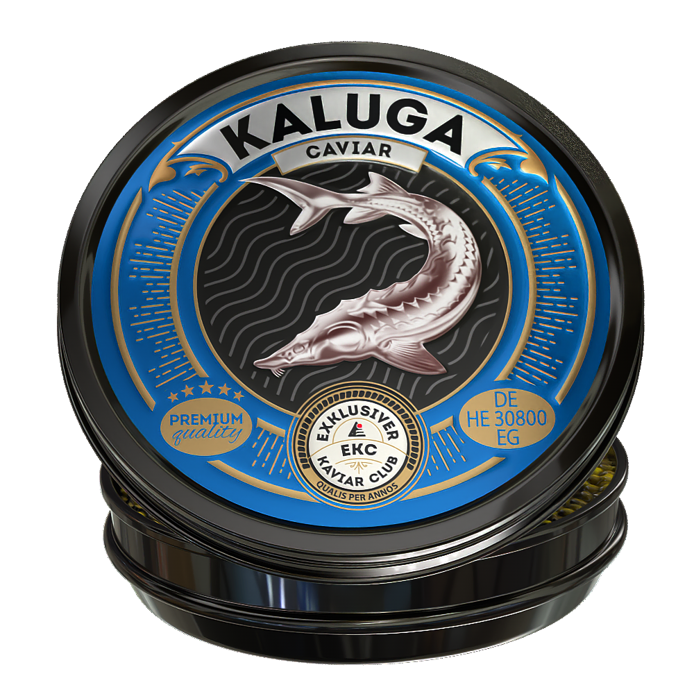 Kaluga Kaviar 100g in der Dose – Frontalansicht