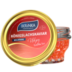 Königslachskaviar «Classic» 100g im Glas – Deckelansicht