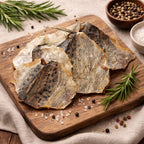 Mondbarsch Snack «Imperatorsky Polosatik» – Detailaufnahme des Snacks