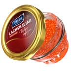 Lachskaviar Gorbuscha «Classic» 100g im Glas – Schrägansicht