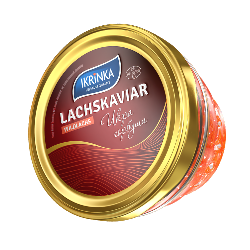Lachskaviar Gorbuscha «Classic» 100g – Deckelansicht