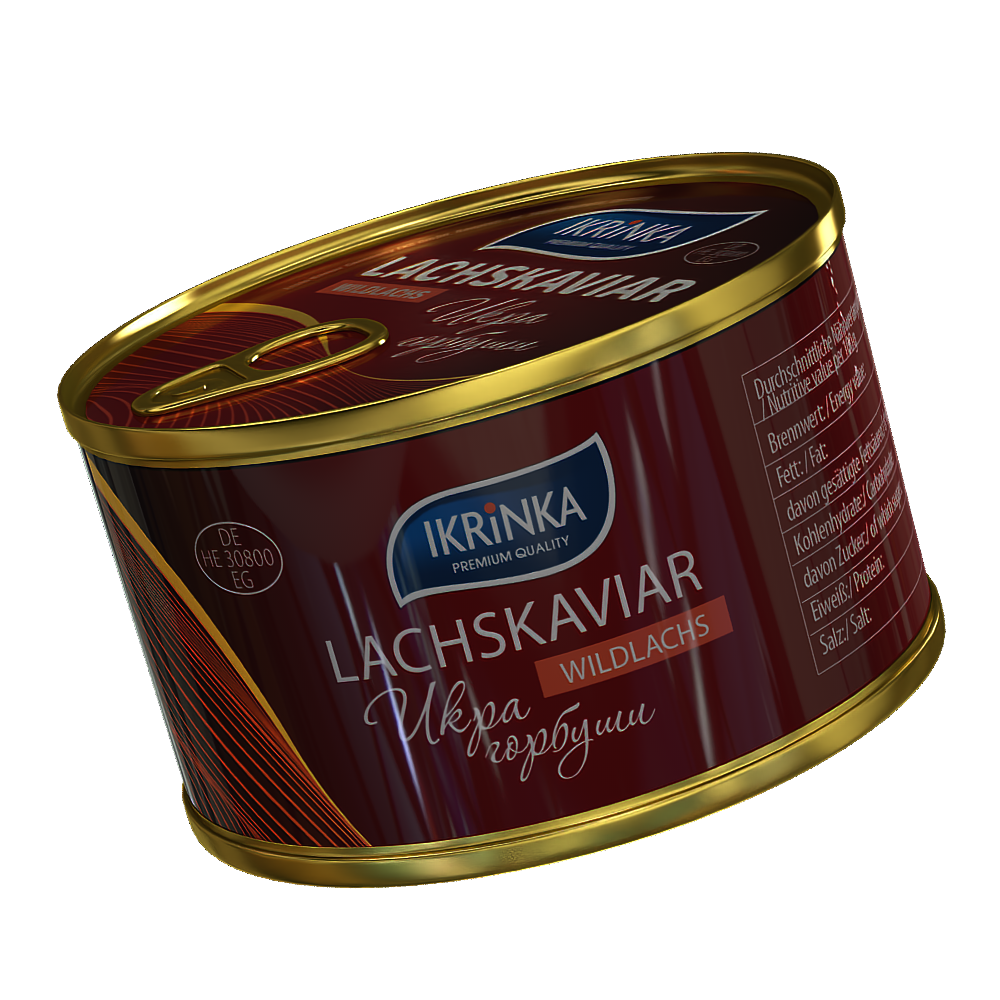 Lachskaviar Gorbuscha «Rote Perle» 450g – Dose von oben