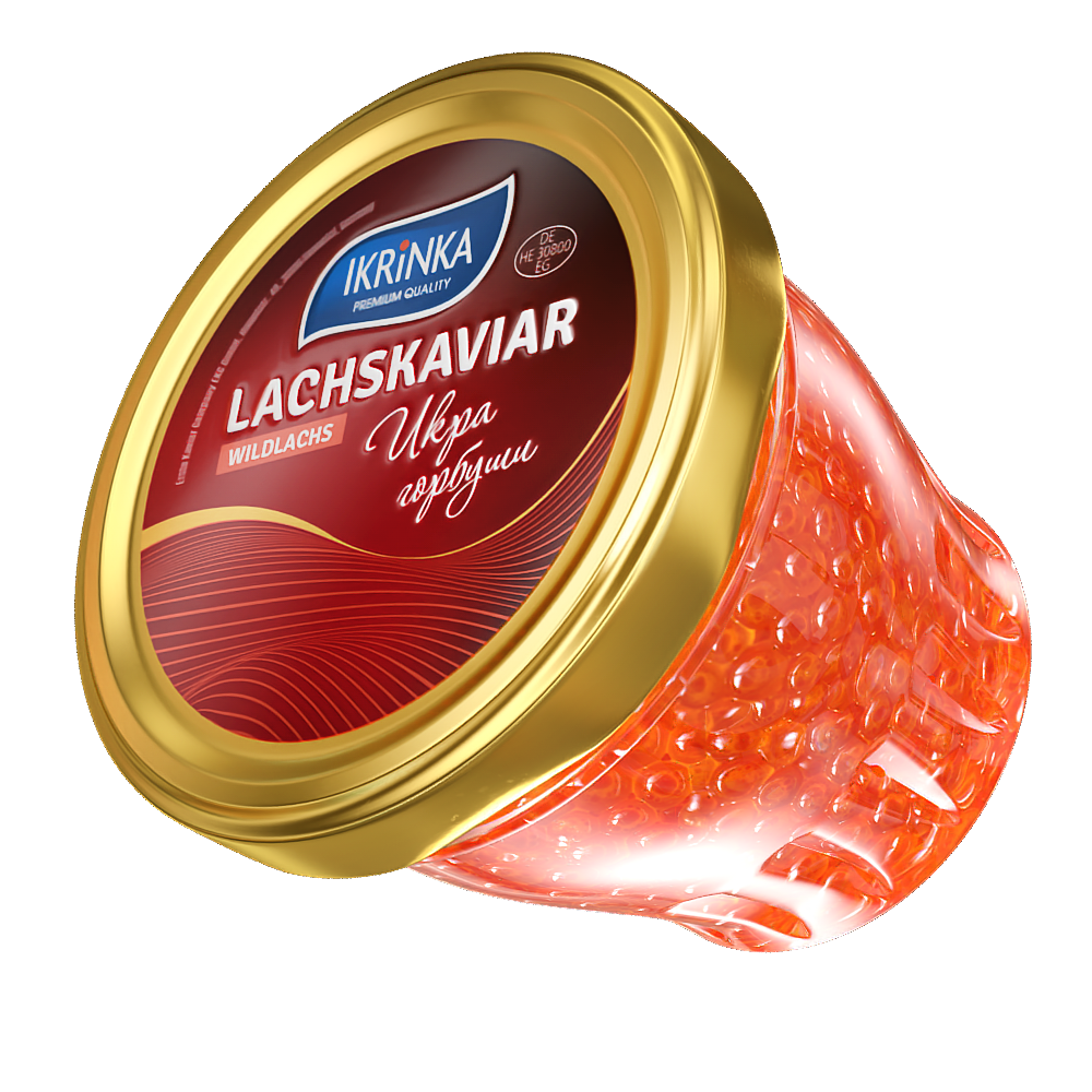 Lachskaviar Gorbuscha «Classic» 200g im Glas – Vorderansicht