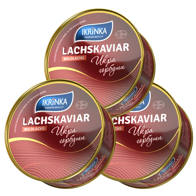 Lachskaviar Gorbuscha Set 3 x 300g – drei Dosen im Set