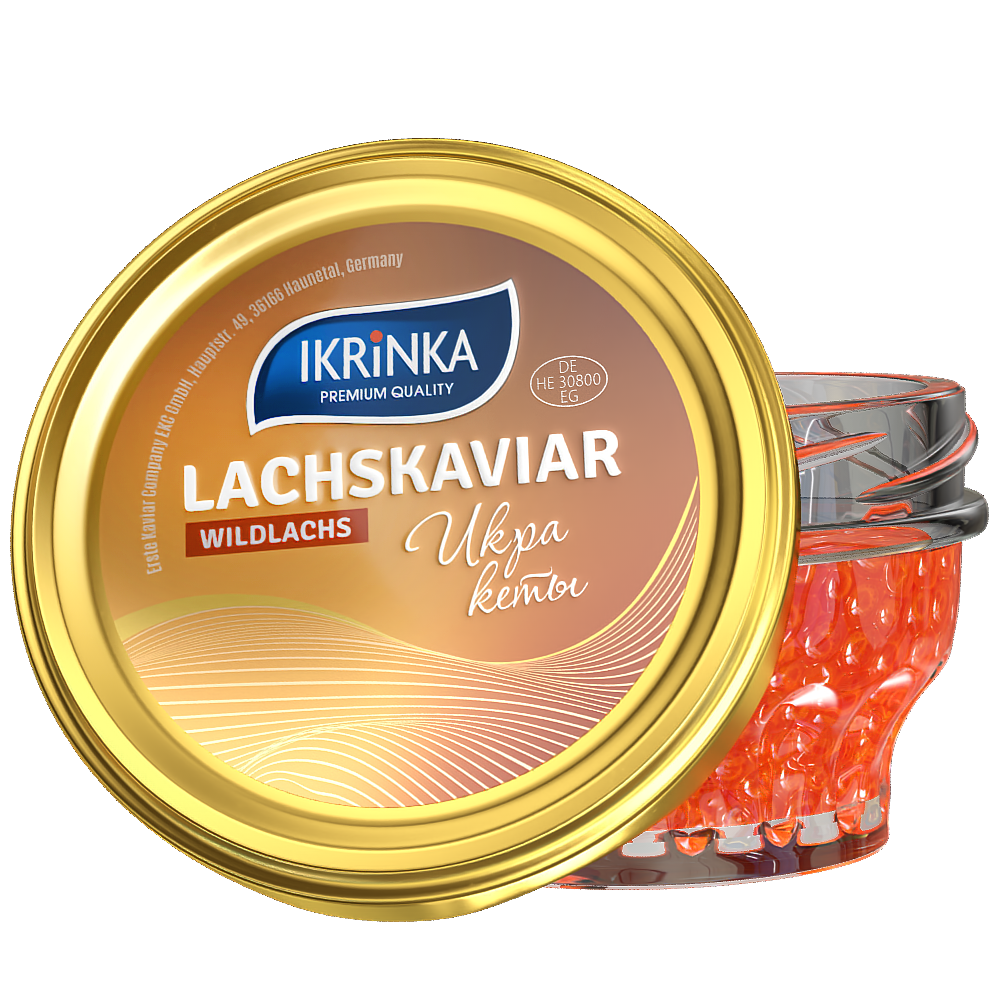 Lachskaviar Keta «Classic» 100g im Glas – Vorderansicht