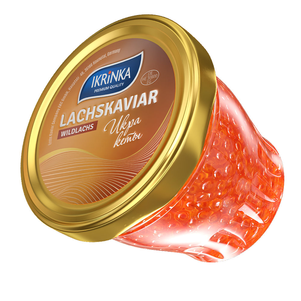 Lachskaviar Keta «Classic» 200g im Glas – Vorderansicht
