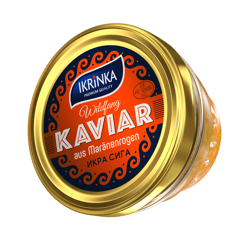 Maränenrogen 100g im Glas – Frontalansicht