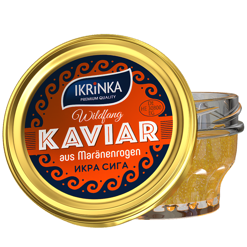 Maränenrogen 100g im Glas – Deckelansicht