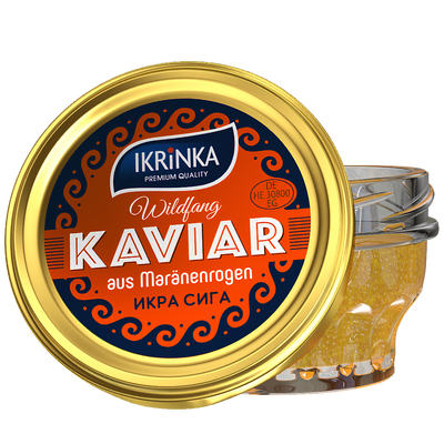 Maränenrogen 100g im Glas – Deckelansicht