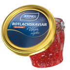 Rotlachskaviar «Classic» 100g im Glas – geöffnet mit Kaviar