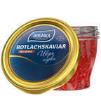 Rotlachskaviar «Classic» 100g im Glas – Deckel von oben