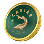 Störkaviar «Golden Line» 50g in der Dose – Deckelansicht