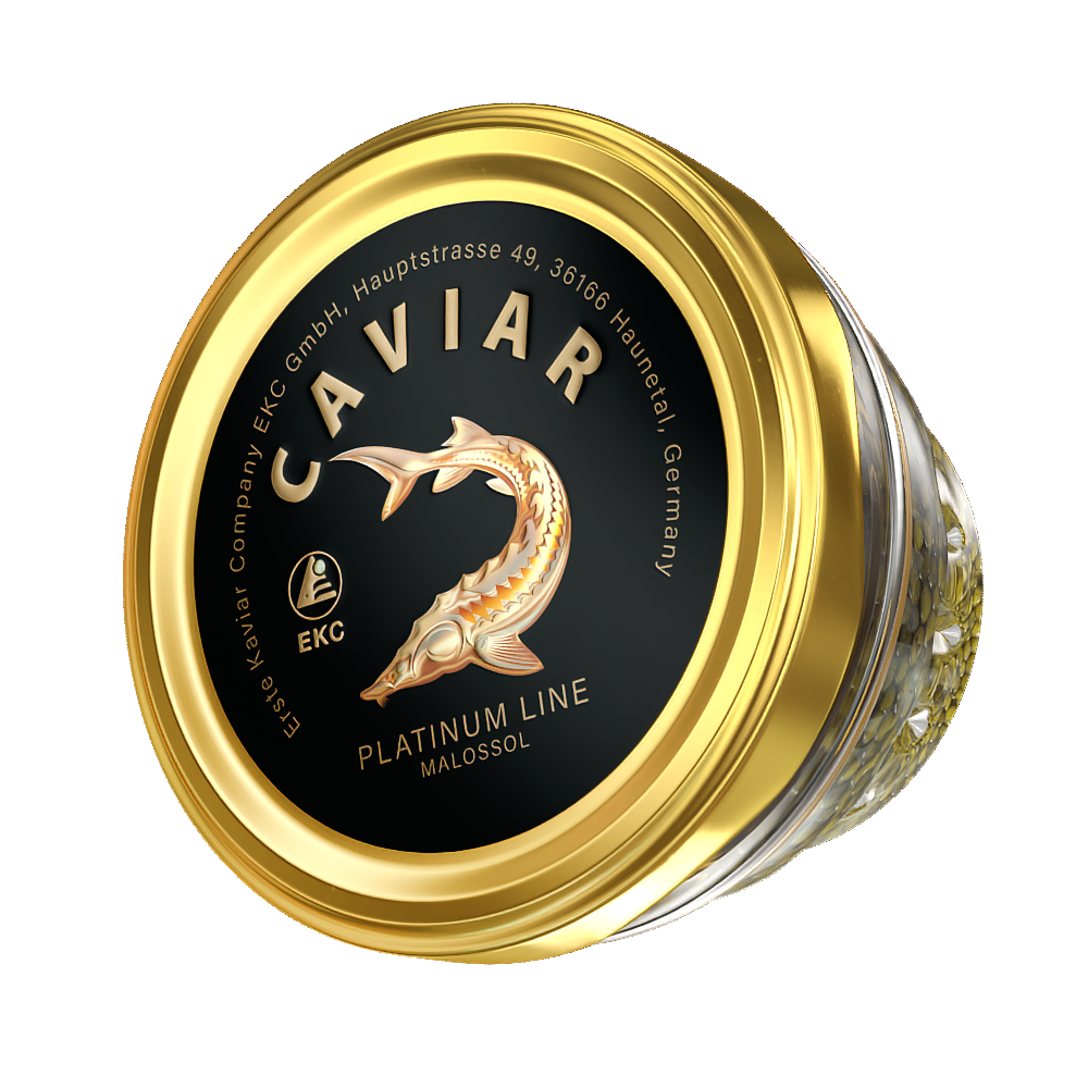 Störkaviar «Platinum Line» 100g im Glas – Deckel von oben