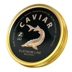 Störkaviar «Platinum Line» 50g in der Dose – Deckelansicht