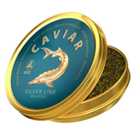 Störkaviar «Silver Line» 100g in der Dose – geöffnet mit Kaviar