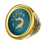 Störkaviar «Silver Line» 100g im Glas – Deckelaufnahme von oben