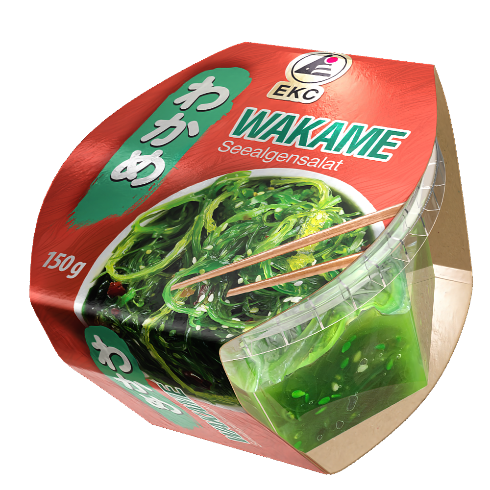 WAKAME Seealgensalat 150g – Becher mit Etikett von vorne