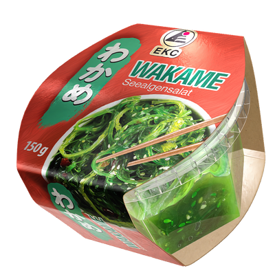 WAKAME Seealgensalat 150g – Becher mit Etikett von vorne