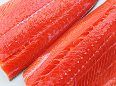 buy Sockeye salmon filet in slices, smoked