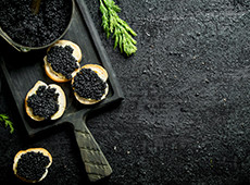 Ossetra caviar PLATINUM LINE in a glass IKRiNKA Germany