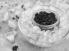 Texture, size and flavour Sturgeon caviar «SILVER LINE» in glass jar IKRiNKA Germany